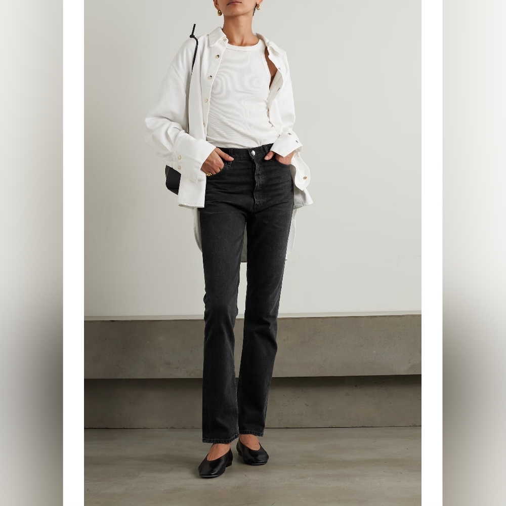 GOLDSIGN Lawler (High Rise Modern Slim) Charcoal (Washed Black) Denim 25W 32L